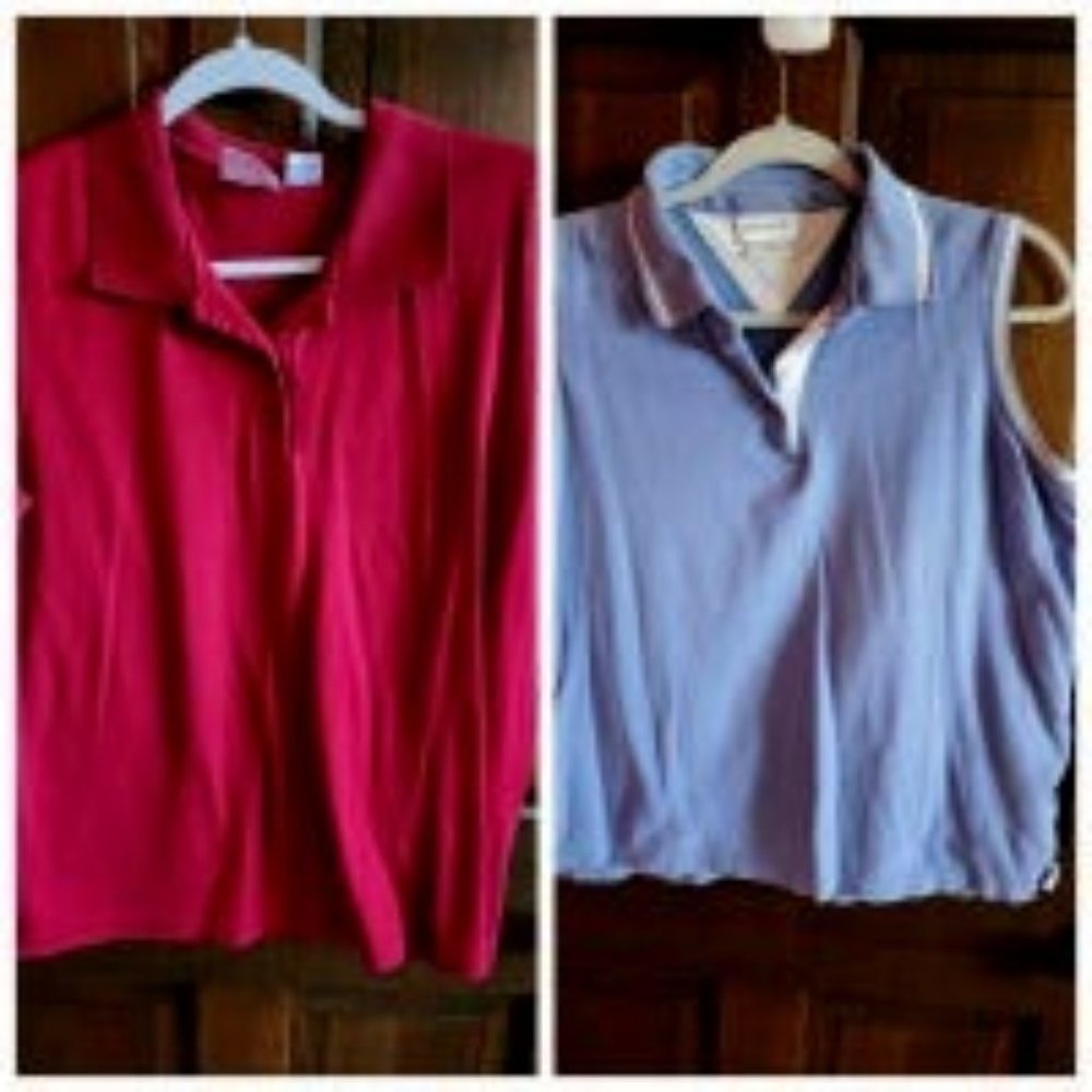 2 sleeveless tops